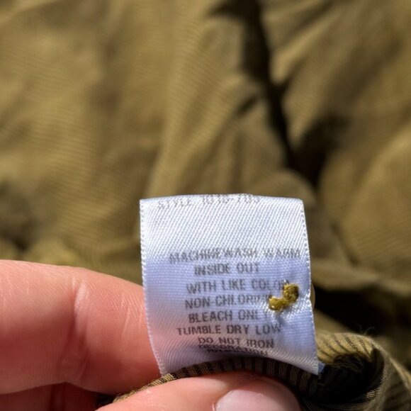 CP Shades Green Cotton Silk Button Down Top Blouse Size Medium Short Sleeves - Picture 8 of 10